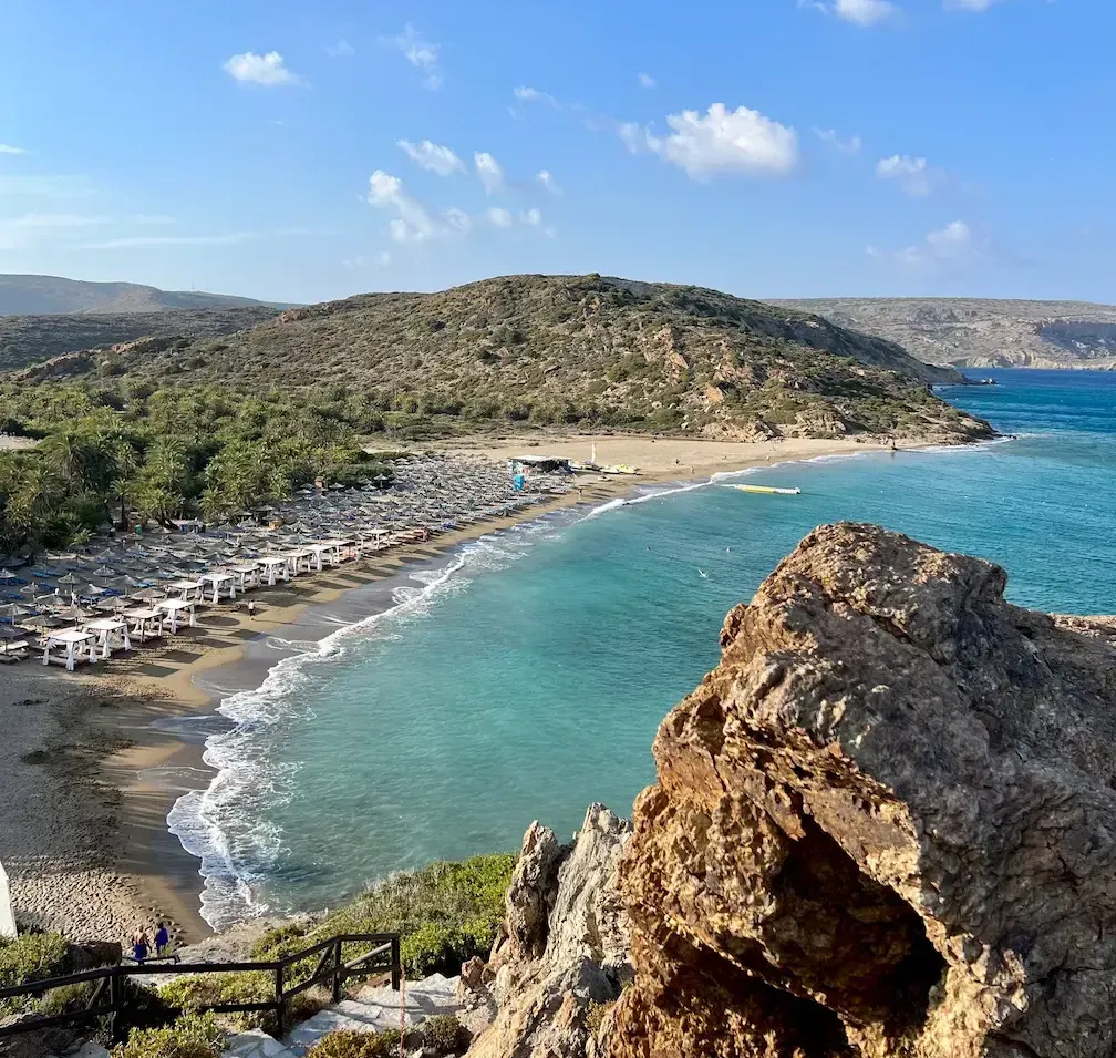 Lookout above Vai Beach, Crete.