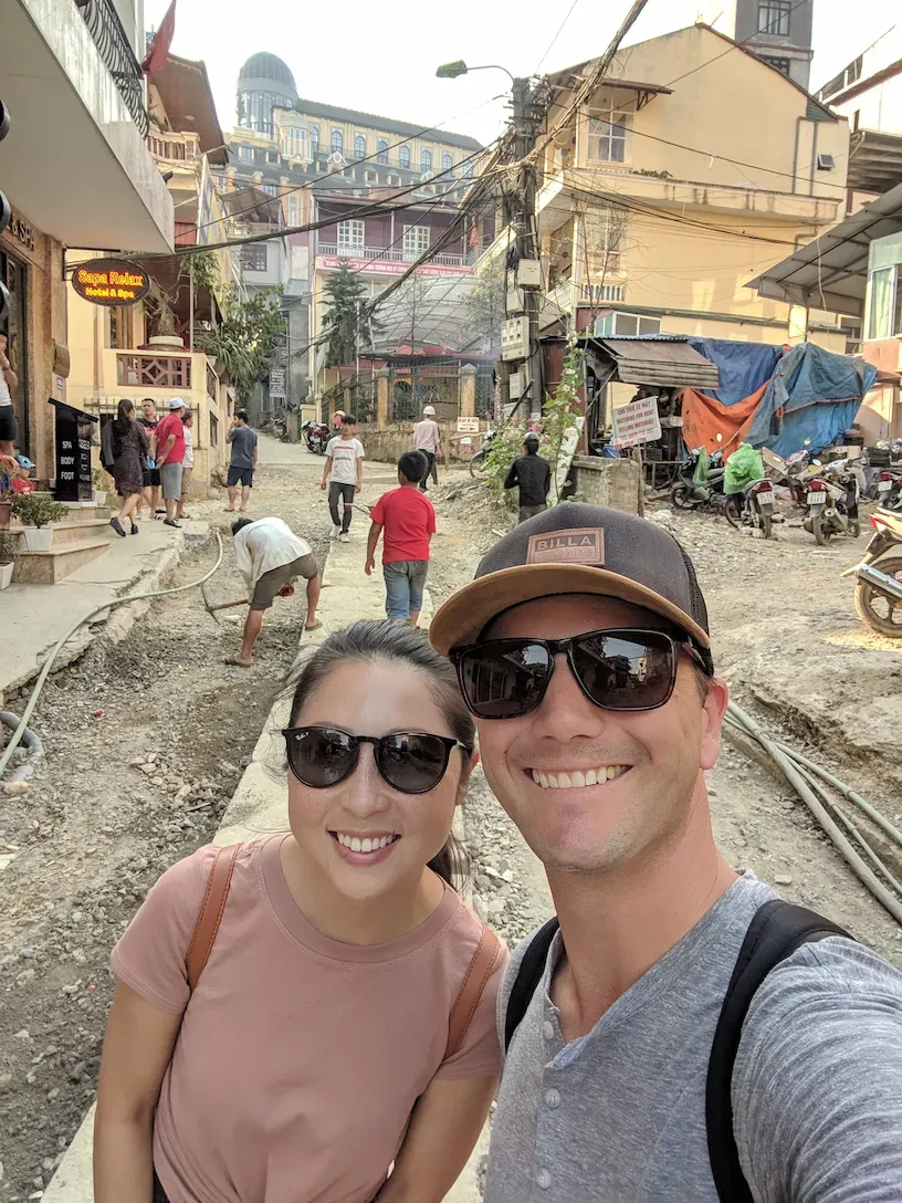 Construction in Sapa, Vietnam.